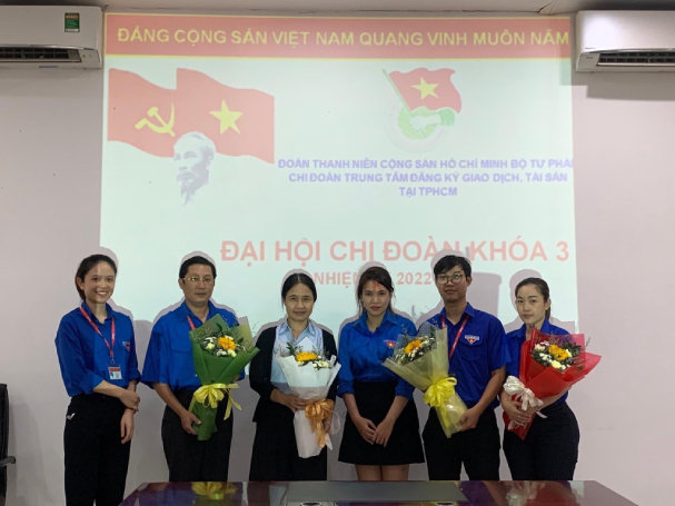 Đại hội Chi đoàn cơ sở Trung tâm Đăng ký giao dịch, tài sản tại TP.Hồ Chí Minh nhiệm kỳ 2022-2024